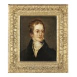 REGENCY SCHOOL (19TH CENTURY) Portrait of a Gentleman Oil on panel, 29 x 23cm