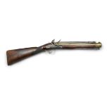 *AN ENGLISH FLINTLOCK BRASS BARRELLED COACHING BLUNDERBUSS, by Patrick of Liverpool, c.1810,