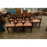 ***ADDITIONAL LOT*** A SET OF TWELVE VICTORIAN MAHOGANY FRAMED DINING CHAIRS