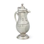 A RARE IRISH GEORGE I SILVER WINE JUG, by Thomas Walker, Dublin 1717, of baluster form,