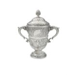 AN IMPORTANT LARGE IRISH SILVER 18TH CENTURY RACING CUP, by Samuel Walker, Dublin c.