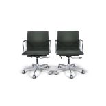 EAMES A pair of Model Ea117 office chairs by Charles and Ray Eames by ICF, Milan,