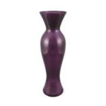 VASE An amethyst coloured glass vase. 60cm (h)