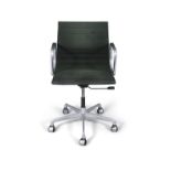 EAMES A Model Ea117 office chair by Charles and Ray Eames by ICF, Milan, chrome with fabric