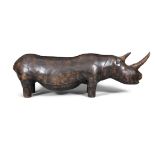 OMERSA A large leather stool in the form of a rhinoceros by Omersa for Liberty, c.1960.