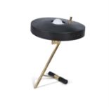 LOUIS KALFF A 'Diplomat' lamp by Louis Kalff for Philips, brass with enamelled shade,