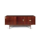 EDMUNDO PALUTARI A teak sideboard, by Edmundo Palutari for Dassi, with three doors,