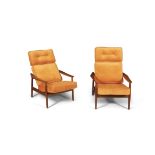 ARNE VODDER (1926 - 2009) A pair of teak reclining lounge chair by Arne Vodder for France & Sons,