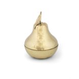 ICE BUCKET A brass ice bucket in the shape of a pear, Italy, c.1970. 27cm (h)
