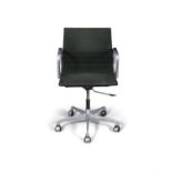 EAMES A Model Ea117 office chair by Charles and Ray Eames by ICF, Milan, chrome with fabric