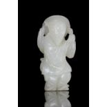 A JADE CARVING OF A FISHERMAN China, Qing Dynasty, 19th century Offered at auction together with