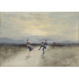 William Percy French (1854-1920) Dancing a Jig Watercolour, 17 x 24.5cm (6¾ x 9¾'') Signed