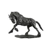 Siobhan Bulfin (Contemporary) Striding Stallion Bronze, 45cm x 46cm (17¾ x 18") Signed and