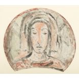 Evie Hone HRHA (1894-1955) Head of the Virgin Monotype, 43 x 48cm (17 x 19'') Exhibited: