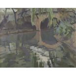 William John Leech RHA (1881-1938) Grey Bridge, Regent's Park Oil on canvas, 77 x 97cm (30¼ x