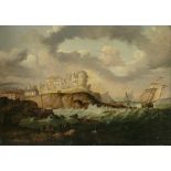 William Sadler II (1782-1839) Dutch Ships in Stormy Seas off the Coast Oil on board, 41.5 x 58.