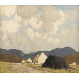 Paul Henry RHA (1877-1958) Cottages and Turfstacks in the West of Ireland, (1924-6) Oil on canvas,