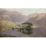 Bartholomew Colles Watkins RHA (1833-1891) Gougane Barra Oil on board, 31 x 49cm (12¼ x