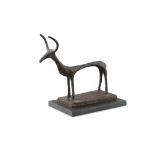 Breon O'Casey (1928-2011) Deer Bronze, 35.5 x 11.5 x 30cm (14 x 4½ x 11¾''), raised on a