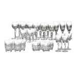 A LARGE COLLECTION OF WATERFORD CUT GLASS, comprising: - 10 hock glasses; - 6 brandy balloons; -