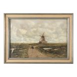 KARL UHLEMANN Windmill Oil on board, 34 x 49cm Signed