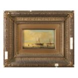 LATE 18TH / EARLY 19TH CENTURY ITALIAN SCHOOL Fishing smacks off the shoreline Oil on panel,