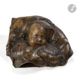 *JEAN-JOSEPH CARRIÈS (1855-1894) Le bébé endormi dit aussi Bébé dormant dit aussi Bébé dormant les