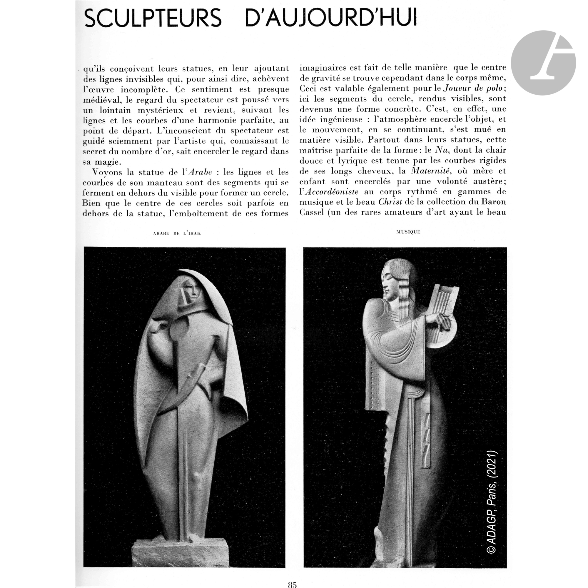 JAN & JOËL MARTEL (1896-1966) La joueuse de luth, le modèle créé en [1932] pour le monument à Claude - Image 2 of 2