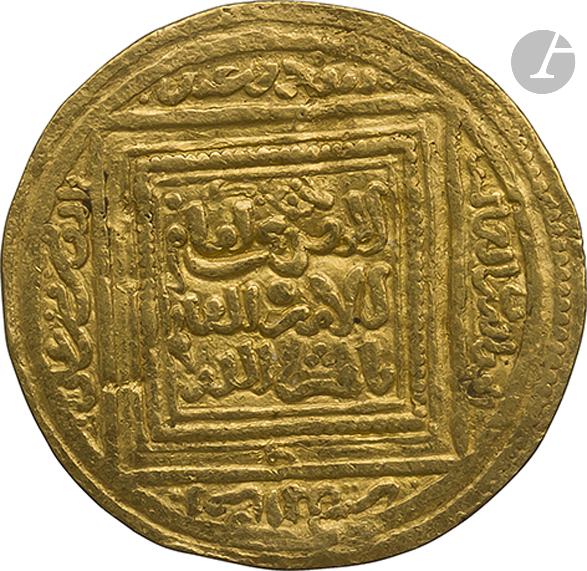 ALMOHADES. Règne d'Abu Muhammad Abd al-Mu'min (AH 524-58 / 1130-63) Demi-dinar d'or au nom du 1er