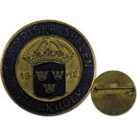 Abzeichen OS1912 - Offizielles Abzeichen für die Olympischen Spiele 1912 in Stockholm mit der