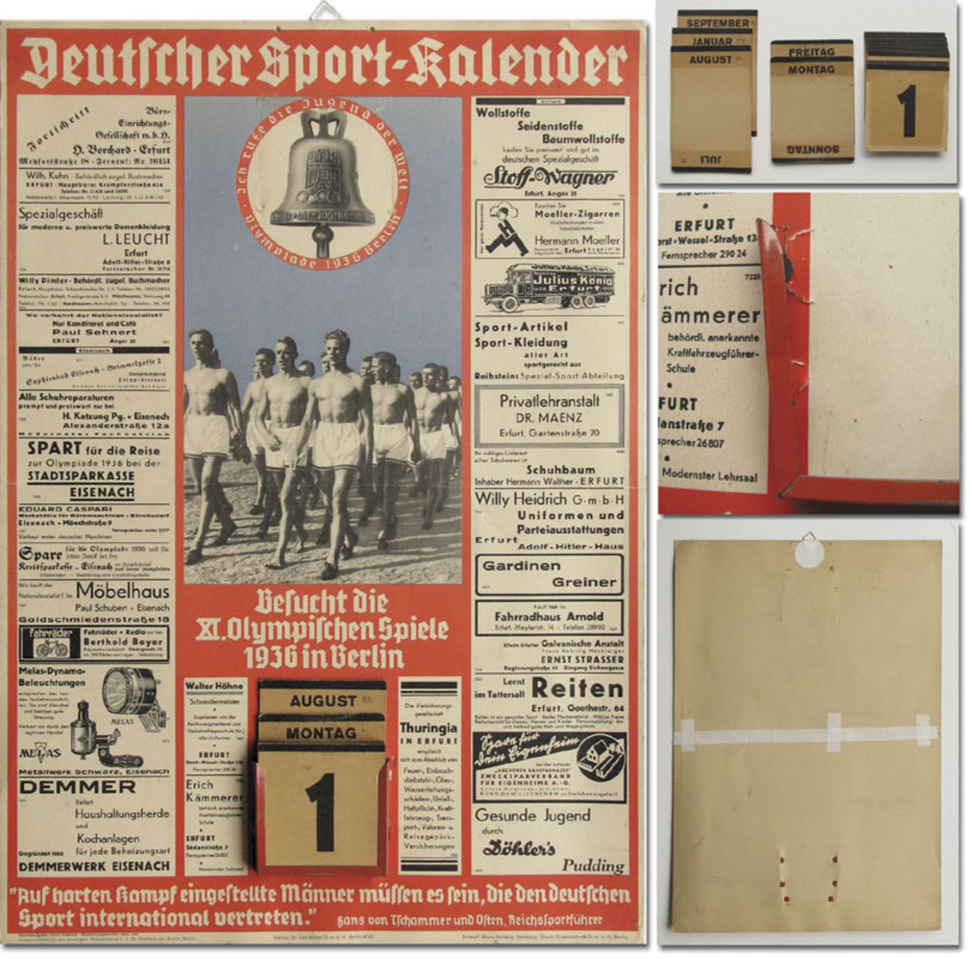 Plug-in calendar olympic games 1936 - 