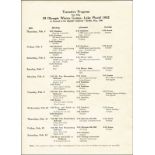 Programm OSW1932 - Tentative Program for the III Olympic Games - Lake Placid 1932. As Revised at the