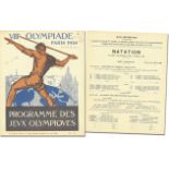 Programm OSS1924 - VIIIe Olympiade Paris 1924. Programme des Jeux Olympiques. Mardi 17 Juillet.
