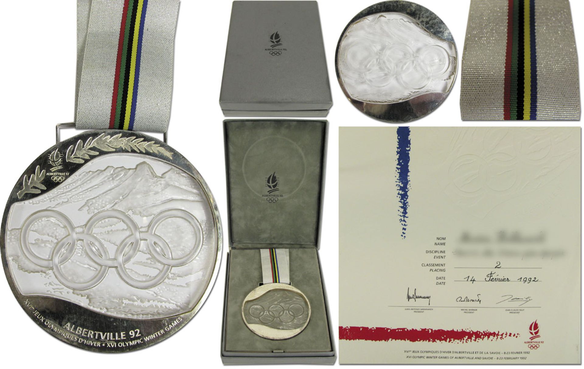 Olympic Winter Games 1992 Silver Winner medal - winner medal from the Olympic Games in Albertville 1