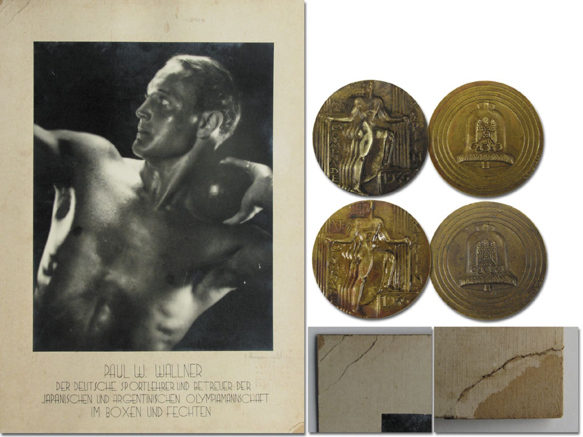 Olympic Games Berlin 1936 Medals Japan Foto - Large photo 49 x 39 cm. "Paul W. Wallner der deutsche
