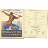 Programm OSS1924 - VIIIe Olympiade Paris 1924. Programme des Jeux Olympiques. 15 Juillet. - Sehr