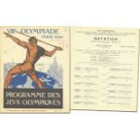 Programm OSS1924 - VIIIe Olympiade Paris 1924. Programme des Jeux Olympiques. Mardi 19 Juillet.