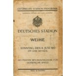 Programm OSS1916 - Offizielles Stadion-Programm. Deutsches Stadion. WEIHE. Sonntag, den 8.Juni 1913.