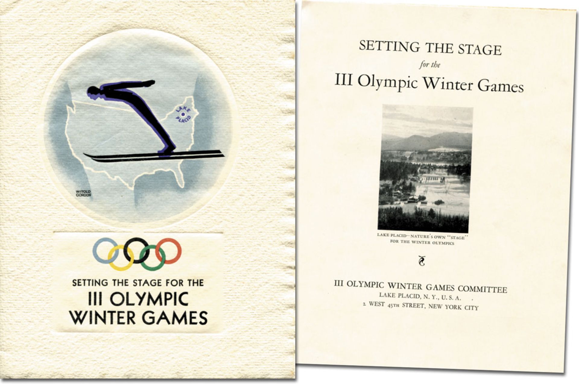 Bulletin OSW 1932 - Setting the Stage for the III Olympic Winter Games. - Offizielles Bulletin über 