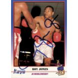 Jones, Roy - Sammelbilder (Kayo-Card) mit Originalsignatur von Roy Jones (USA). Box-Weltmeister