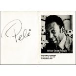 Pele - Autogrammkarte vom 23.6.1979 mit Originalsignatur der Fußball-Legende Pele anlässlich einer