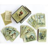 Kartenspiel 1928 - "Olympiade - Kwartetspel". Niederländisches Kartenspiel mit 48 farbigen