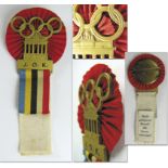 Teilnehmerabzeichen 1936 - Teilnehmerabzeichen „I.O.K.“ (IOC) Internationales Olympisches Komitee.