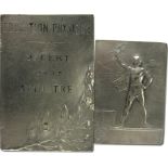 Siegerplakette 1900 - Siegerplakette für die Olympischen Spiele 1900 in Paris. Mit Gravur: „