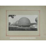 Foto Ballonwettfahrt OSS1900 - S/W-Fotobild (22x12 cm) vom Vorführwettbewerb im Ballonfahren (