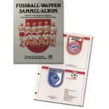 Sammelbilder-Taler - Fussball-Wappen Sammel-Album. Original Stoffwappen berühmter deutscher und