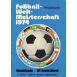 Programm WM 1974 - Finale der X.Fußball-Weltmeisterschaft. Deutschland - Niederlande, Sonntag, 7.