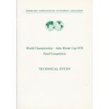 FIFA WM 1970 - World Championship - Jules Rimet Cup 1970. Final Competition. Technical Study. -