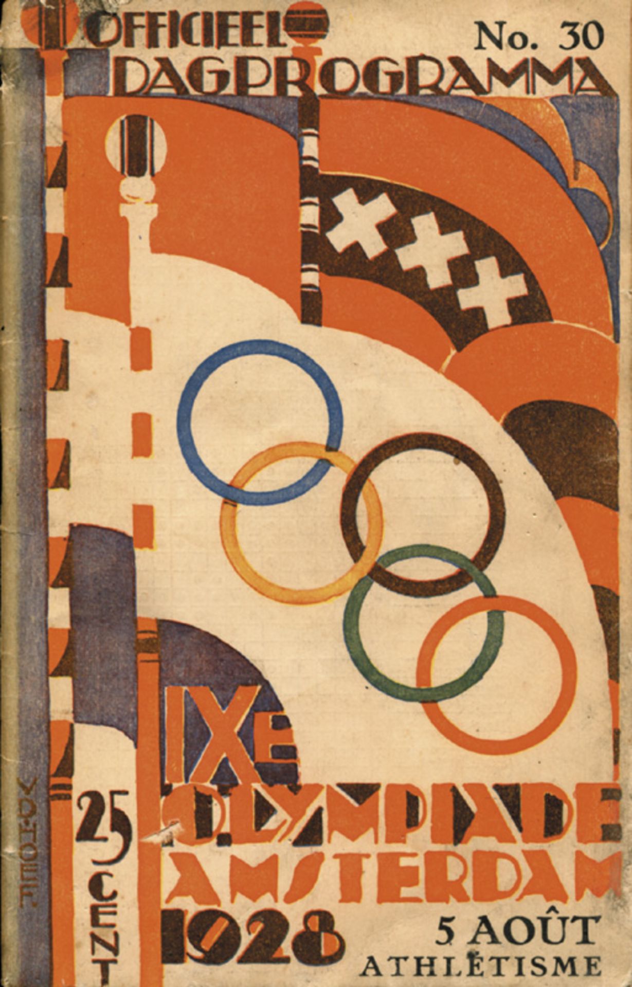 Programme: Olympic Games 1928. Athletics - IXth Olympiad Amsterdam 1928. August 5th. Track & Field. 