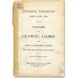 Programm OSS1904 - Programm of Olympic Games and World Championship Contests. Universal Exposition
